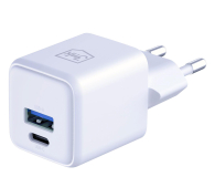 3mk Hyper GaN Charger 20W QC4+ PD PPS USB 1A1C White EU - 1333352 - zdjęcie 2